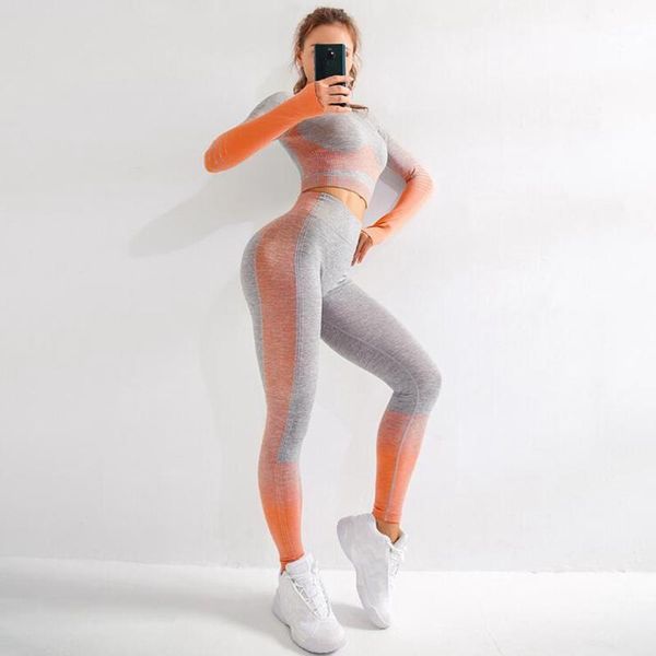 

yoga outfits 2 pcs women seamless set fitness sports suits gym cloths bra high waist running leggings workout clothing 1, White;red