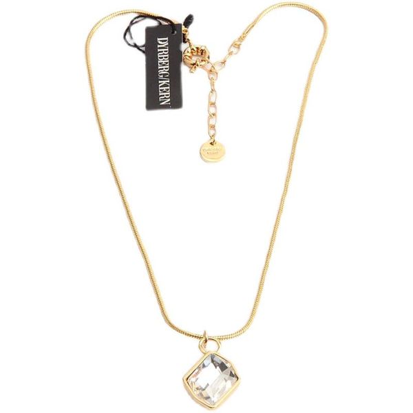 

pendant necklaces sellin dyrberg/kern crystal clavicle chain semi-precious stone necklace in stock, Silver