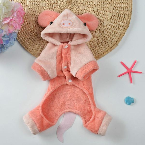 

dog apparel clothing plus velvet thickening warm pet cat shirt sweatshirt ears windproof vest winter clothes w1107