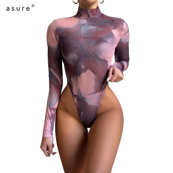 

long sleeve bodysuit women garment body overalls femme clothing club outfits one piece catsuit a20802b, Gray