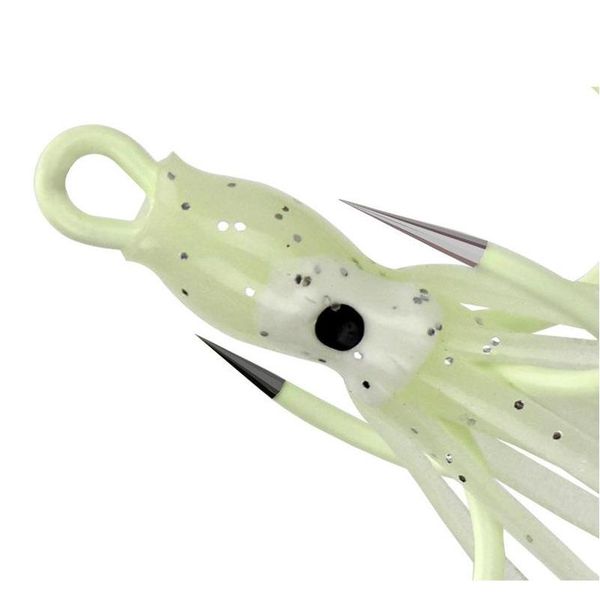 

1pc 2.5g & 3g luminous squid four hook barbless fishing hooks pvc fishing lure soft baits & lures pesca fishing jlljtp outbag2007