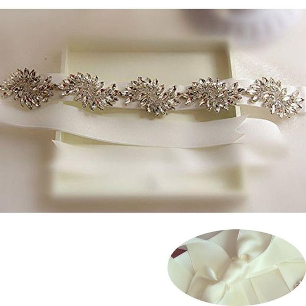 

belts handmade rhinestone bridal sash crystal wedding belt | with ribbon(17.7*2.4"), Black;brown