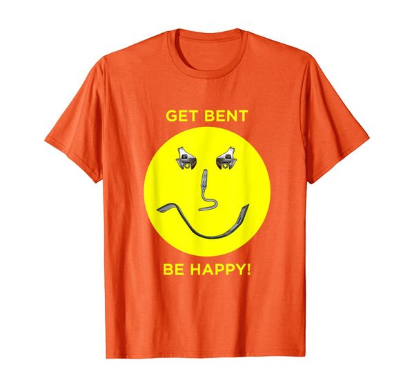 

tools get bent be happy t-shirt, White;black