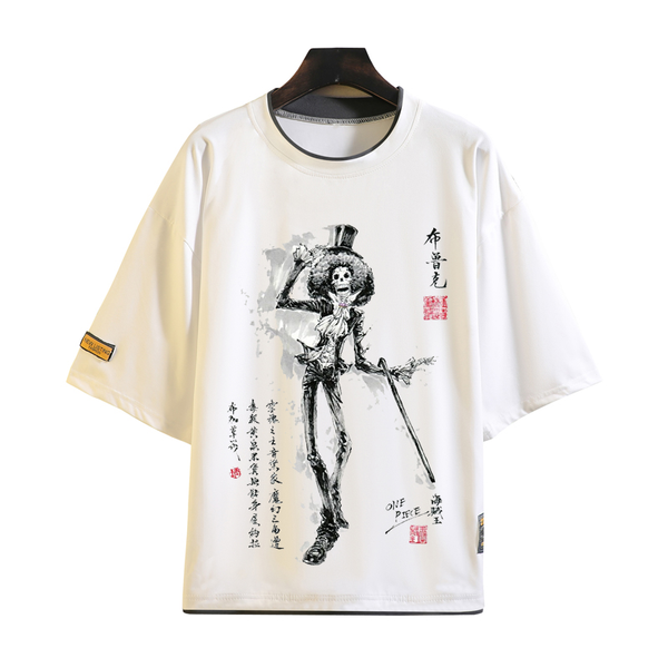

men's t-shirts one piece luffy chopper robin t shirt anime japanese famous animation novelty summer men women t-shirt, White;black