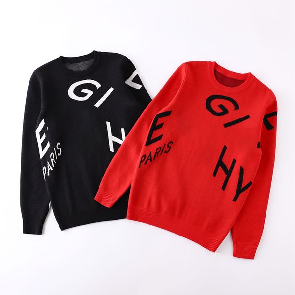

2021 mens womens luxury designer sweaters hoodies casual round neck long sleeve sweater couples sweatshirt, White;black