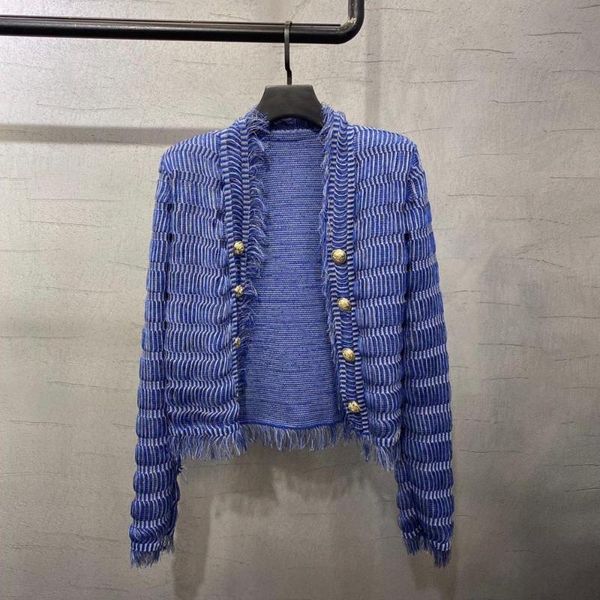 

women's knits & tees autumn fashion 2021 women tassel blue knitted coat cardigans female luxury sweater ddxgz3, White