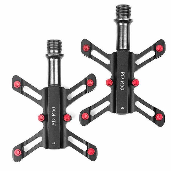

bike pedals 1pair ultra light road riding bicycle pedal outdoor flat flexible 3 bearings accessories non slip aluminum alloy cycling
