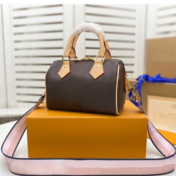 

selling luxury mini handbags female designer crossbody bag nano speedy shoulder bags clutch coin purse model: 61255