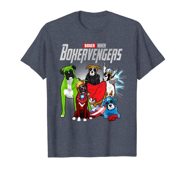 

boxervengers t-shirt funny dog boxer shirt gift, White;black