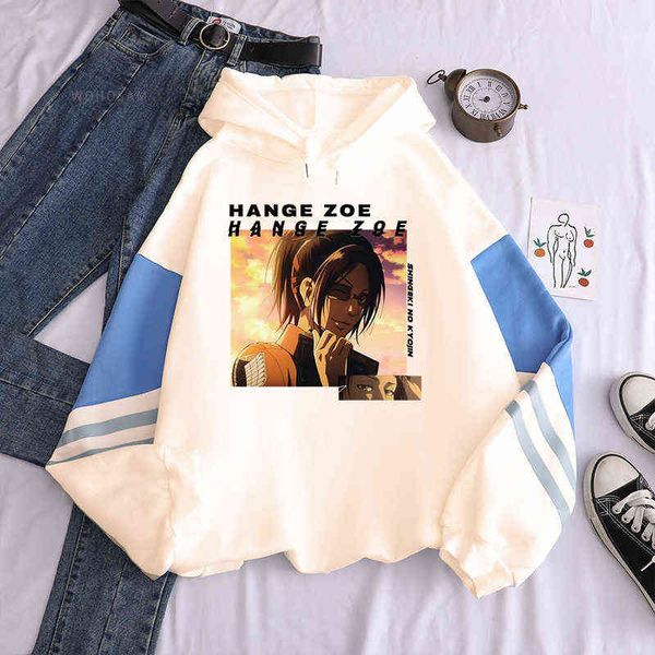

harajuku anime my hero academy hange zoe cool female hoodies fashion winter casual long sleeve oversized sweater g1214, Black