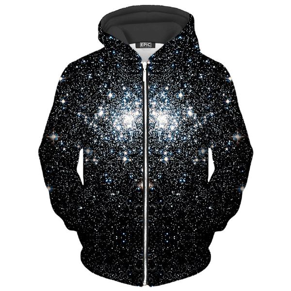 

black paint pattern men s zip-up hoodie visual impact party punk goth round neck sweatshirt hoodie