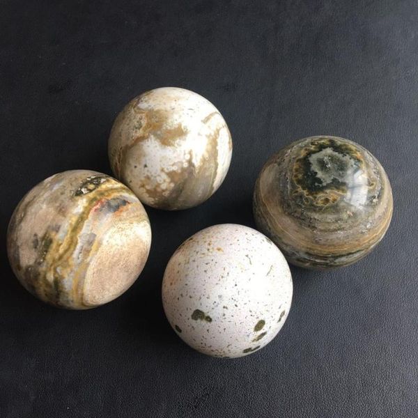 

decorative objects & figurines natural ocean jasper quartz sphere crystal ball healing specimen crystals 1pc