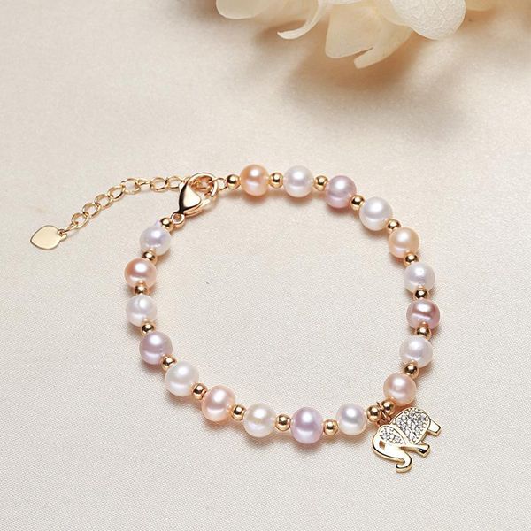 

charm bracelets classic fashion natural stone pearl pendant bracelet for woman exquisite lucky cuff anniversary gift luxury jewelry, Golden;silver