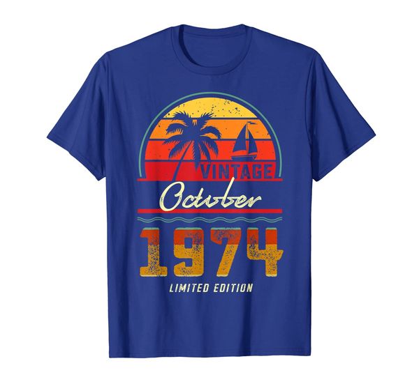 

vintage october 1974 tshirts for men women gift tee, White;black