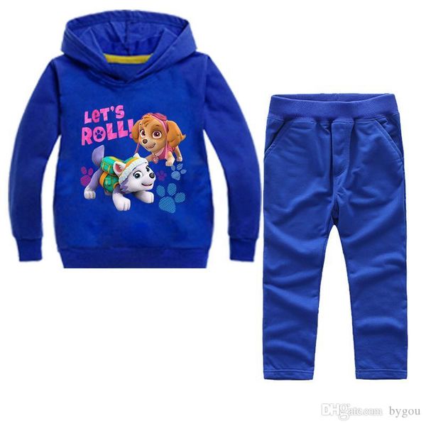 

children's sweater boys and girls dog patrol children's clothing casual team's sweater suit children'hoodie, White