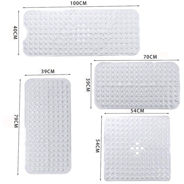 

bath mats 70cm rectangle bathroom non-slip mat toilet washroom shower room corner sucker door 1pcs