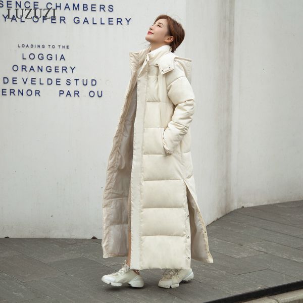 

2021 winter new women's cotton padded jacket x-long parkas with hooded thick warm coats and jackets women uo7h, Black