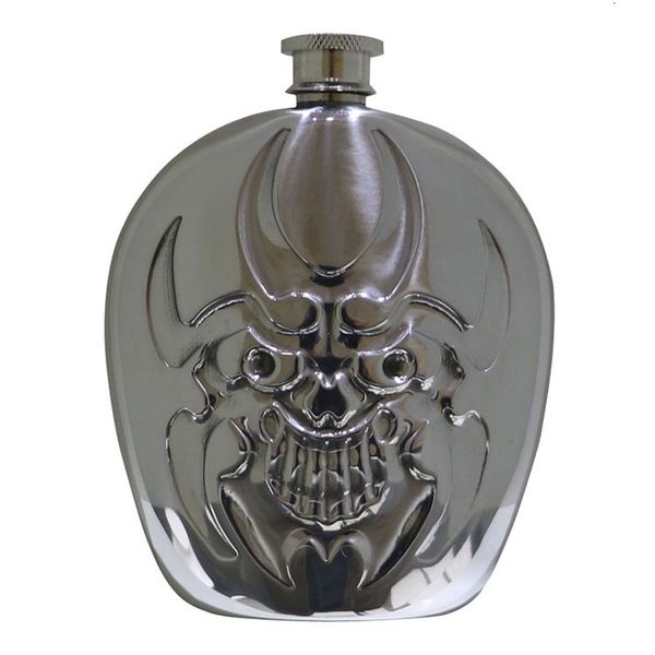 

flask flagon jiujiu creative god buddha ghost head wine pot funnel 6 oz 304 stainless steel mirror set