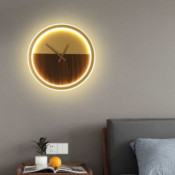 

new design wall lamps led wall clock lamp nordic ac110-220v 42w high lumen bedroom living room bedside decoration lighting