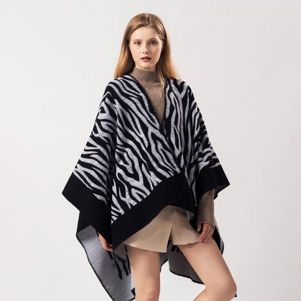 

scarves 2021 women all-match poncho shawls wraps ladies pashmina shawl thickening travel scarf stoles warm feminino ponchos capes, Blue;gray