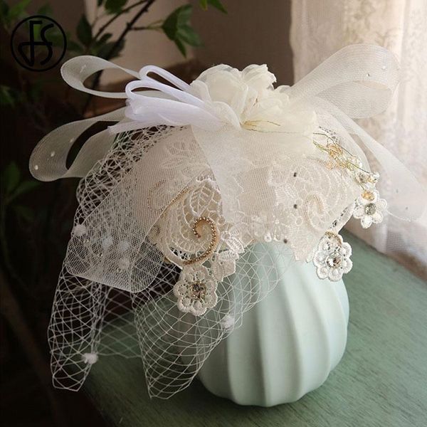 

stingy brim hats fs imitation lace white women fascinator hat for wedding cocktail party fashion flowers headwear hair clip, Blue;gray