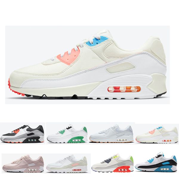 

classic 90 men women running shoes black red white sport trainer cushion surface breathable sports sneakers 36-45