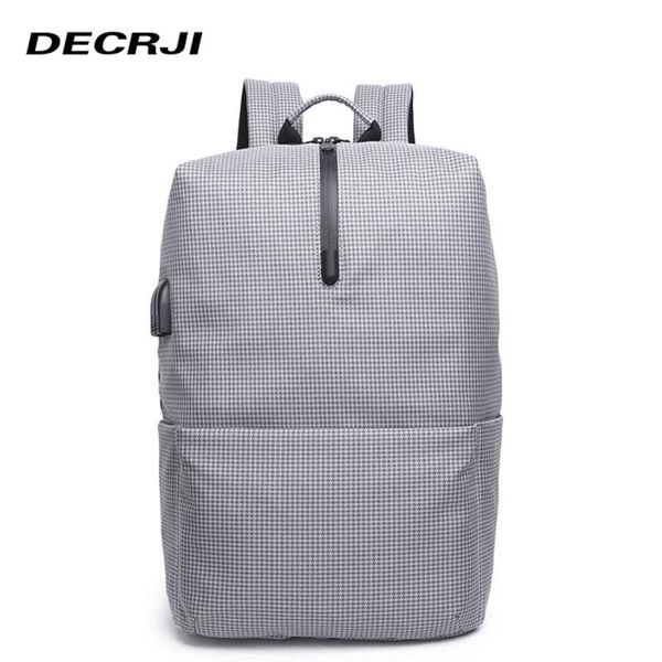 

backpack decrji multifunction usb charge men nylon 2021 male business travel large capacity teenagers lapschool bag