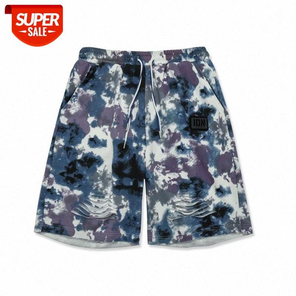 

net red camouflage tie-dye sports loose oversize shorts beach guard pants men's #7v5r, Black