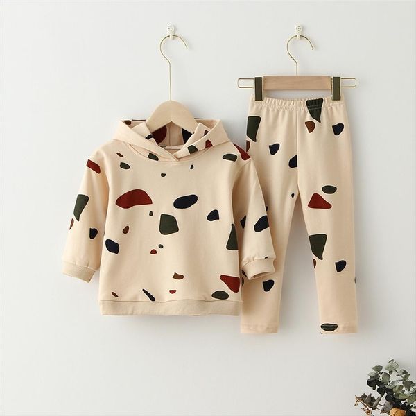 

kids tracksuit sweatshirt pants spring toddler boys girls clothes baby pajamas clothing sets children, White
