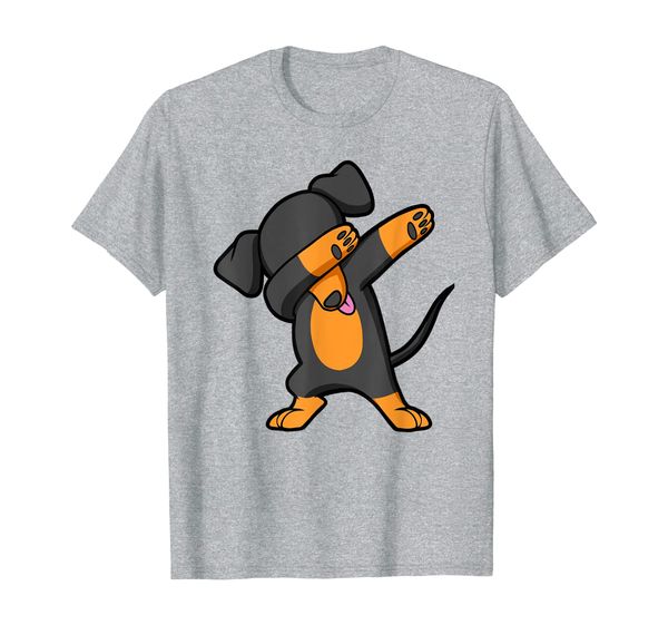 

funny wiener dog dabbing dachshund dab t-shirt, White;black