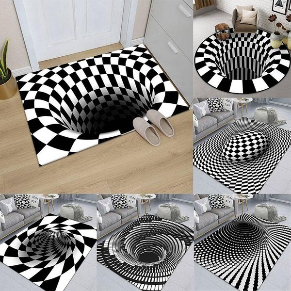 

carpets sewer manhole clown 40*60cm 3d carpet halloween horror home trap visual