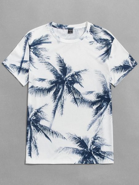 

men tropical print tee d0fe#, White;black