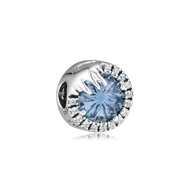 

bracelets beads for jewelry making winter blue crystal charm authentic 925 silver jewelry fits charms bracelets for woman q0531, Black