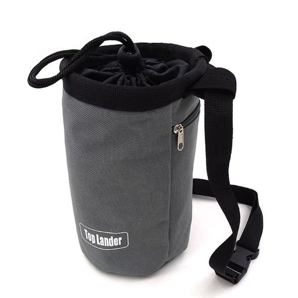 

cords, slings and webbing adjustable strap bouldering storage polyester chalk bag large capacity weight lifting equipement waterproof pocket