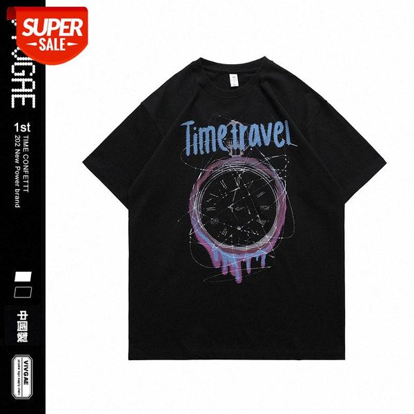 

vivgae dark american creative printing hip-hop loose oversize short-sleeved t-shirt men #ld5i, White;black