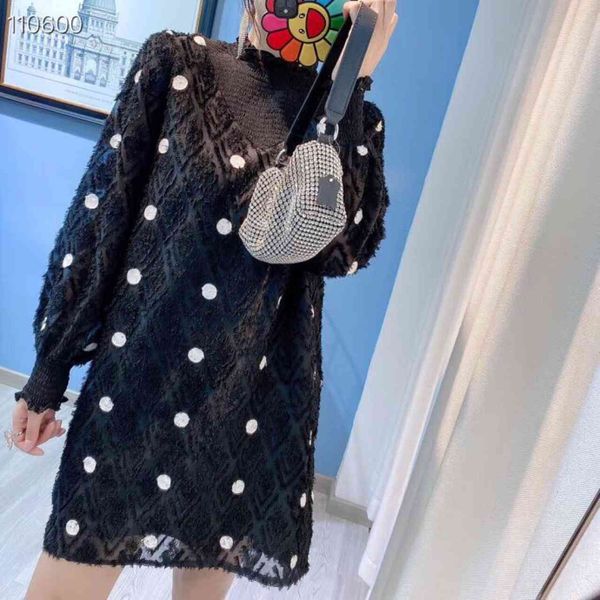 

dress shenzhen nanyou high end early spring 2021 temperament wave point hepburn french, White;black