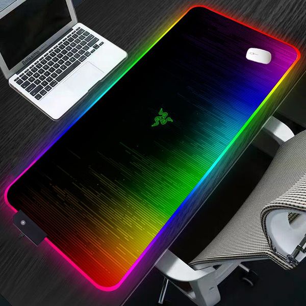 

mouse pads & wrist rests rgb razer pad gamer computer mousepad backlit gaming accessories large xxl for desk keyboard led mice mat