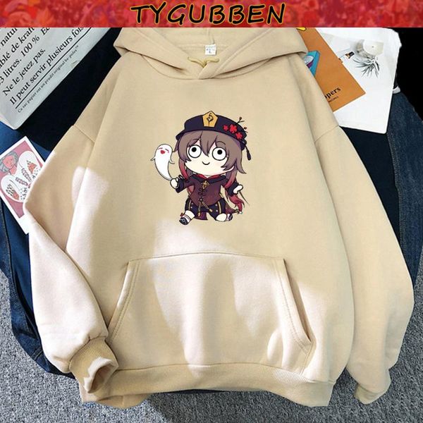 

women's hoodies & sweatshirts genshin impact kawaii hu tao women sweetshirts long sleeve streetwear y2k hoodie oversize sweater woman c, Black