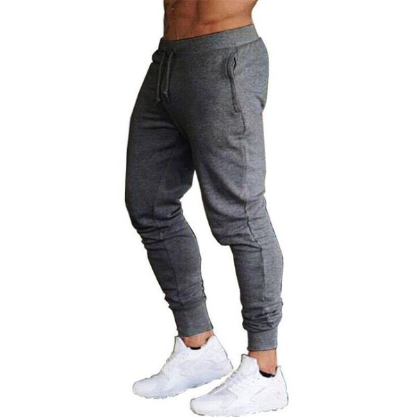 

mens joggers casual pants fitness men sportswear tracksuit bottoms skinny sweatpants trousers a-s men's, Black