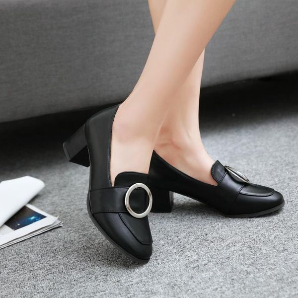 

dress shoes large women's 41-43 autumn 2021 high heels single 40 casual, Black