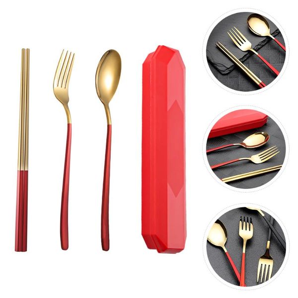 

dinnerware sets 1 set tableware spoon party dinner kitchen fork with case