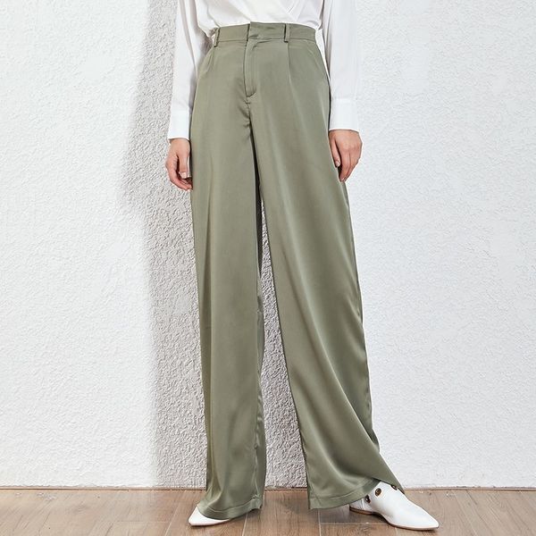 

twotwnstyle summer loose casual trousers for women high waist maxi wide leg pants female elegant 2021 fashion clothes new, Black;white