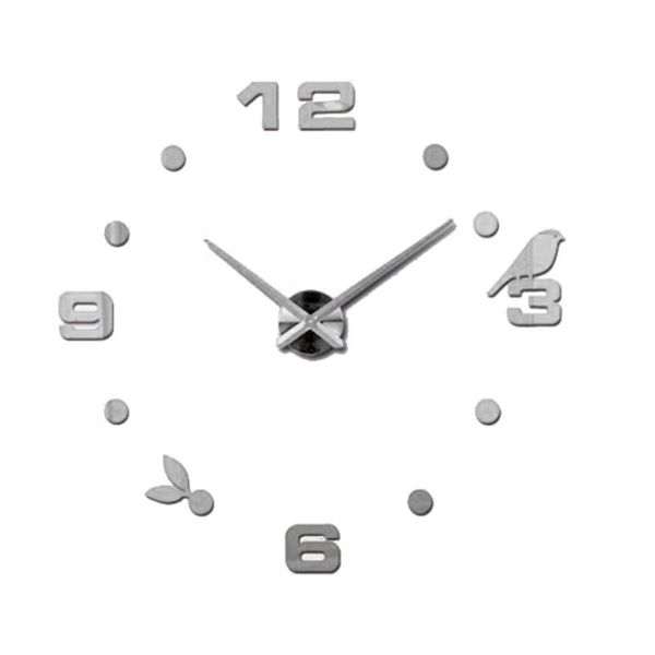

fashion acrylic sticker living room home decoration easy apply office interior design diy craft quartz needle bedroom wall clock