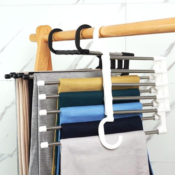 

hangers & racks household multifunctional pants rack hanger folding clip multi-layer hanging multi-function