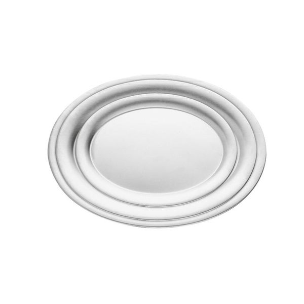 

dishes & plates 3pcs fruit plate stainless steel oval tray easy use stackable multifunctional kitchen storage display for practical smo