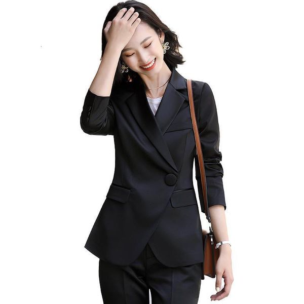

new women 2021 autumn winter vintage pant suit female loose blazer jacket & pants office suits ladies elegant two pieces sets a230kjtp, White