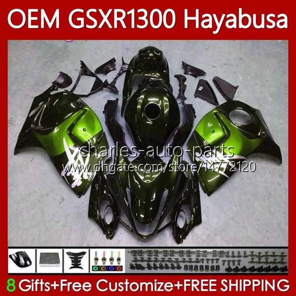 Injektion für Suzuki Hayabusa Body GSXR-1300 GSXR 1300 Dunkelgrün CC 08-19 77No.130 1300cc GSXR1300 08 2008 2009 2010 2012 2012 2013 GSX R1300 14 15 16 17 18 19 Verkleidungen