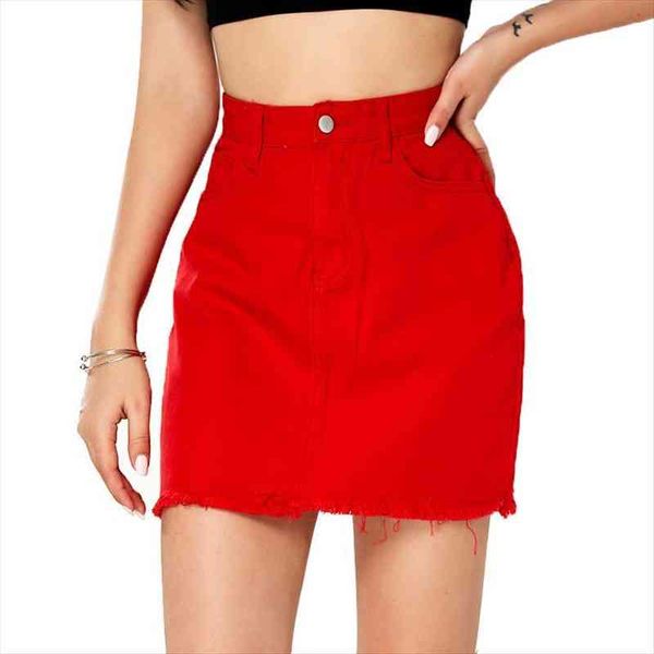 

autumn winter red mini denim woman skirts high waist korean style jeans short plus size women harajuku clothes skirt, Black