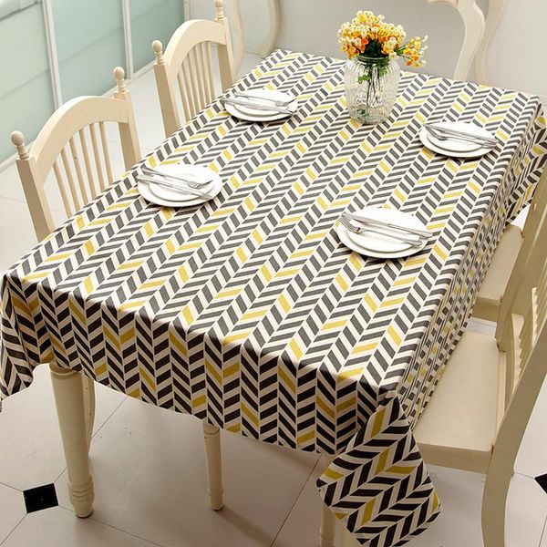 

table cloth modern concise polyester and cotton rectangle printing party banquet wedding tablecloth kitchen cover for home