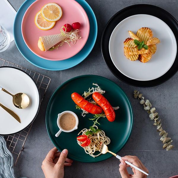 

dishes & plates nordic creative family dish tray western steak plate ceramic tableware breakfast dinner set and